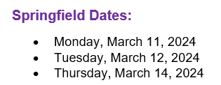 springfield dates