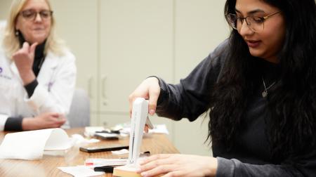 Leslie Montgomery in Clinical Skills Lab