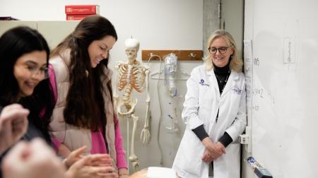 Leslie Montgomery in Clinical Skills Lab