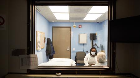 Medical students working in observation at SIU School of Medicine