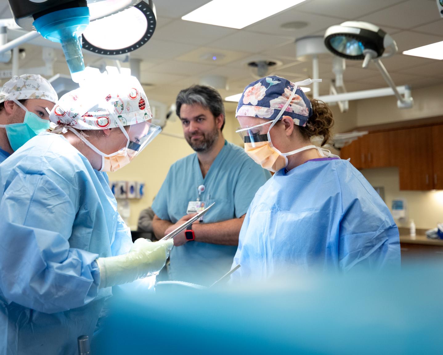 Medical Students in Sims Lab with Instructor 