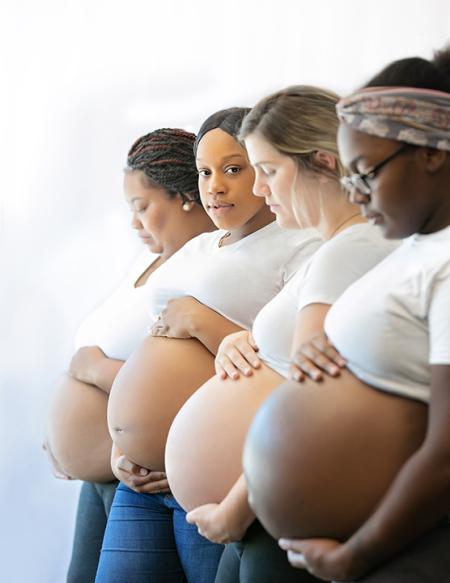 Pregnant women pose for Aspect cover