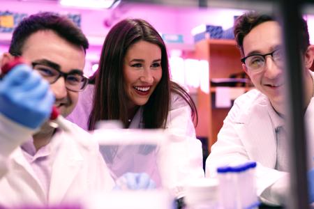 Research Scholars students in lab