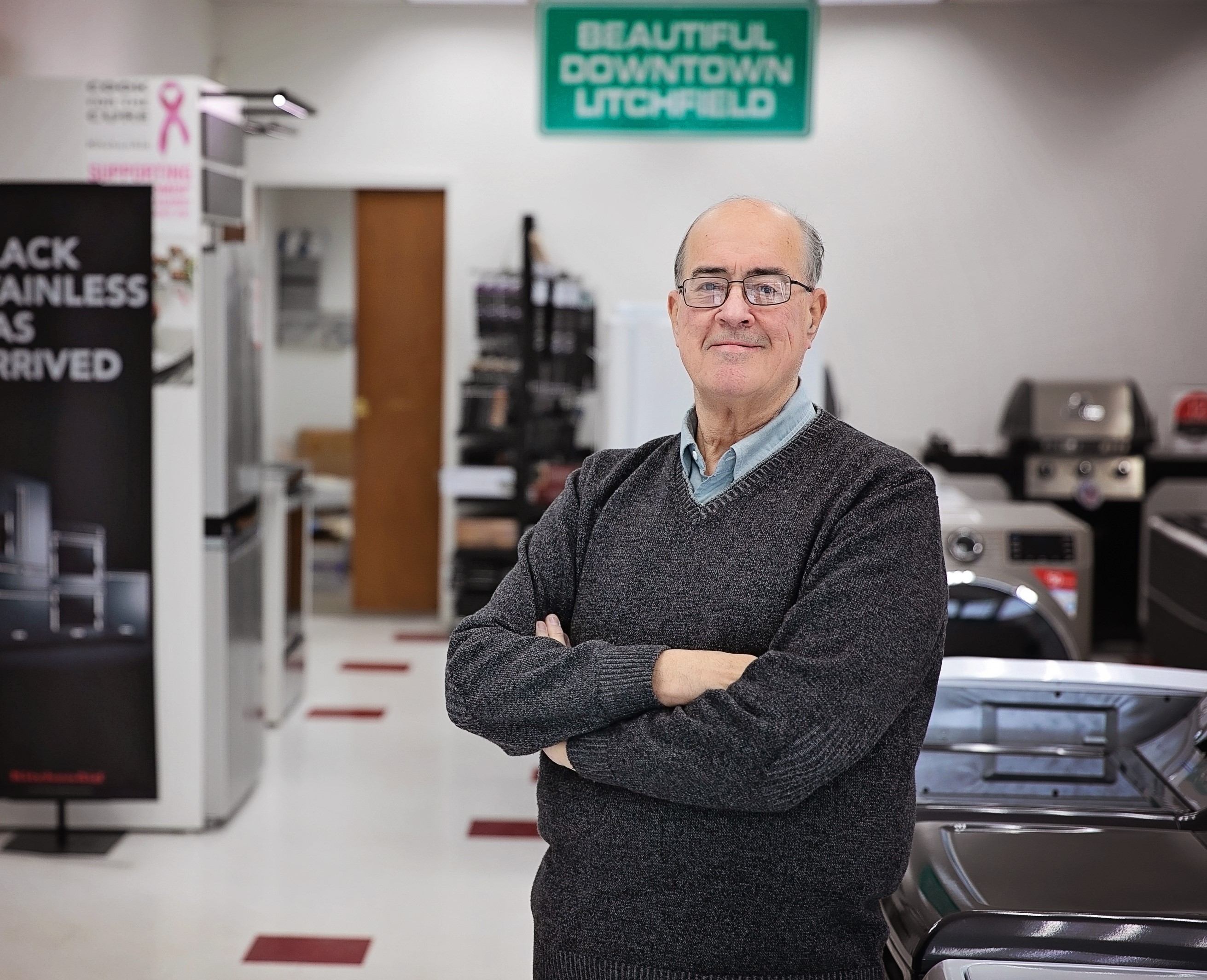 Ed Wersing owner of Wensing's Appliances in Litchfield, IL.